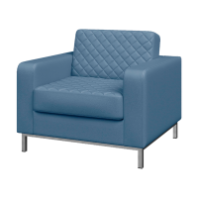 Кресло Бентли (Oregon 36 голубой кожзам)